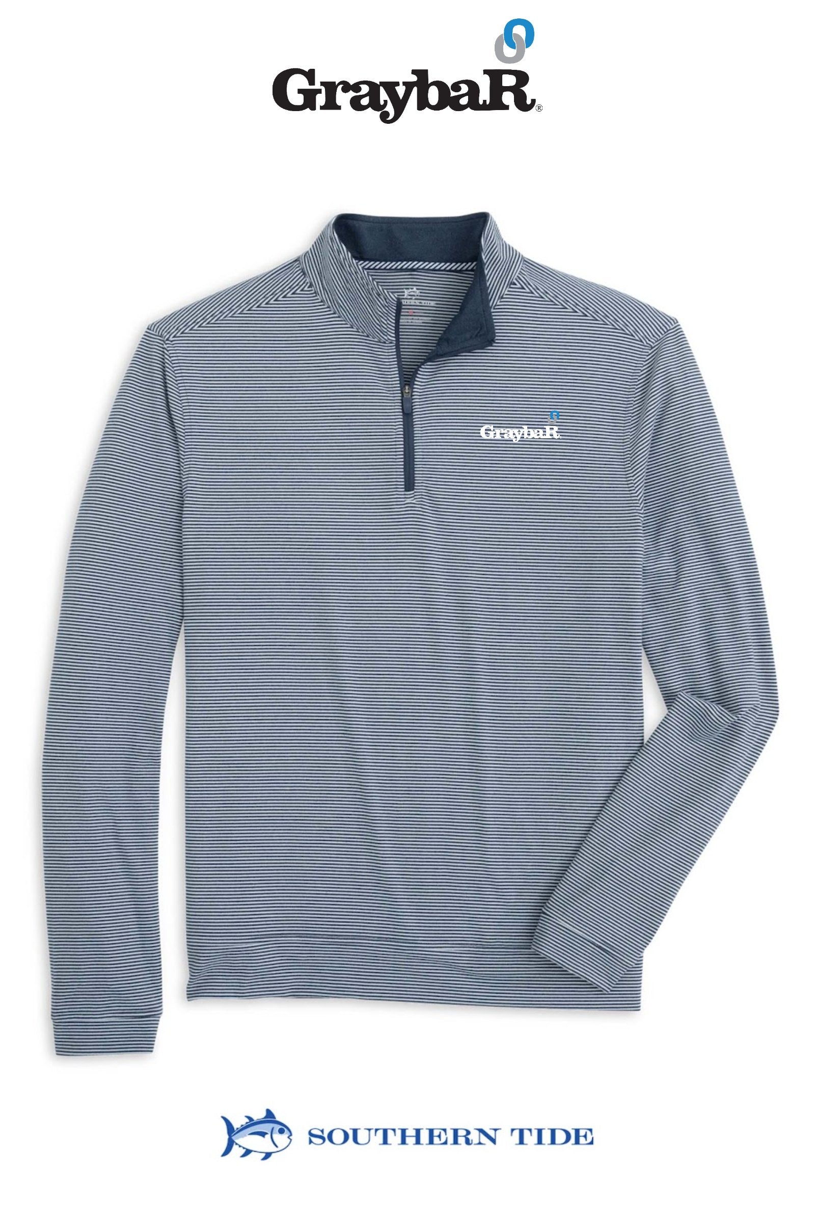 Southern Tide Cruiser Micro-Stripe Hthr Qzip