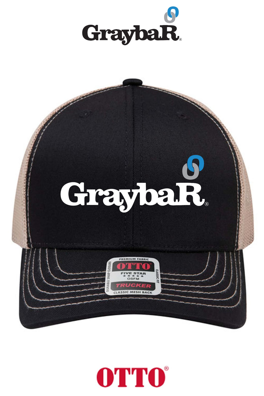 OTTO CAP® 6 Panel Mid Profile Mesh Back Trucker Hat