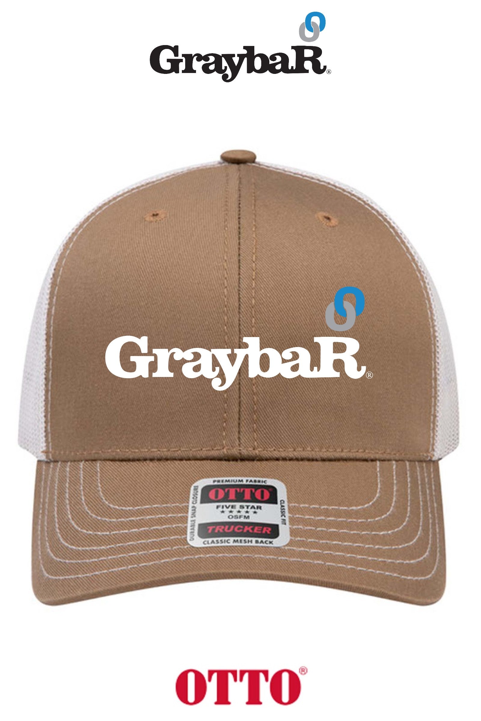 OTTO CAP® 6 Panel Mid Profile Mesh Back Trucker Hat