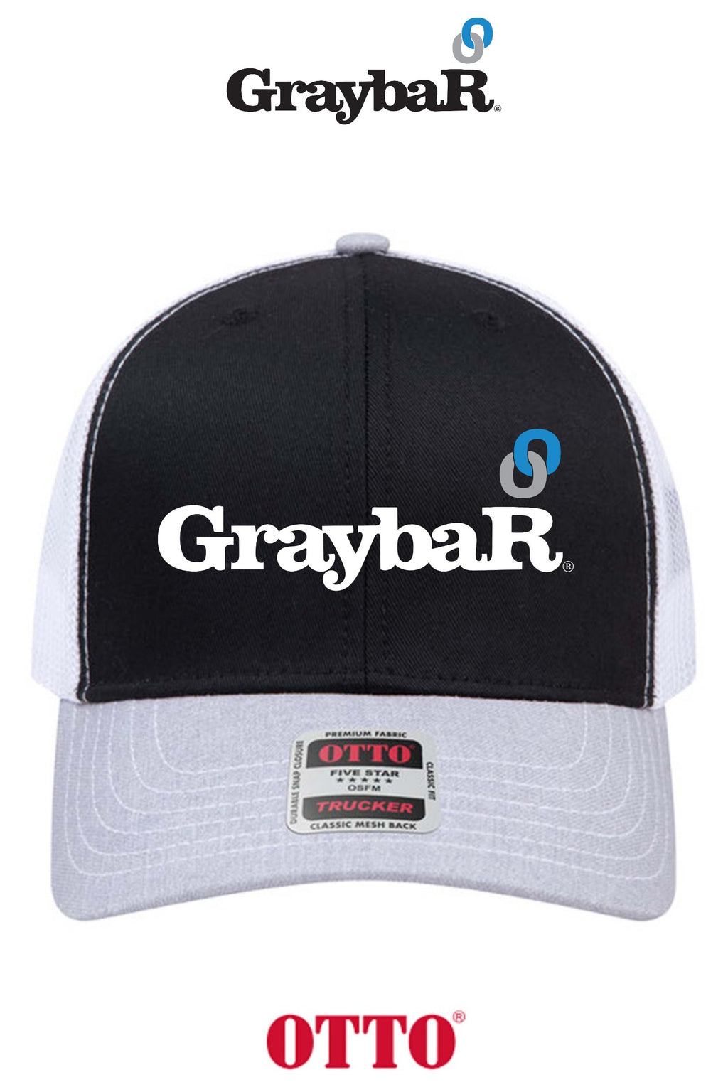 OTTO CAP® 6 Panel Mid Profile Mesh Back Trucker Hat