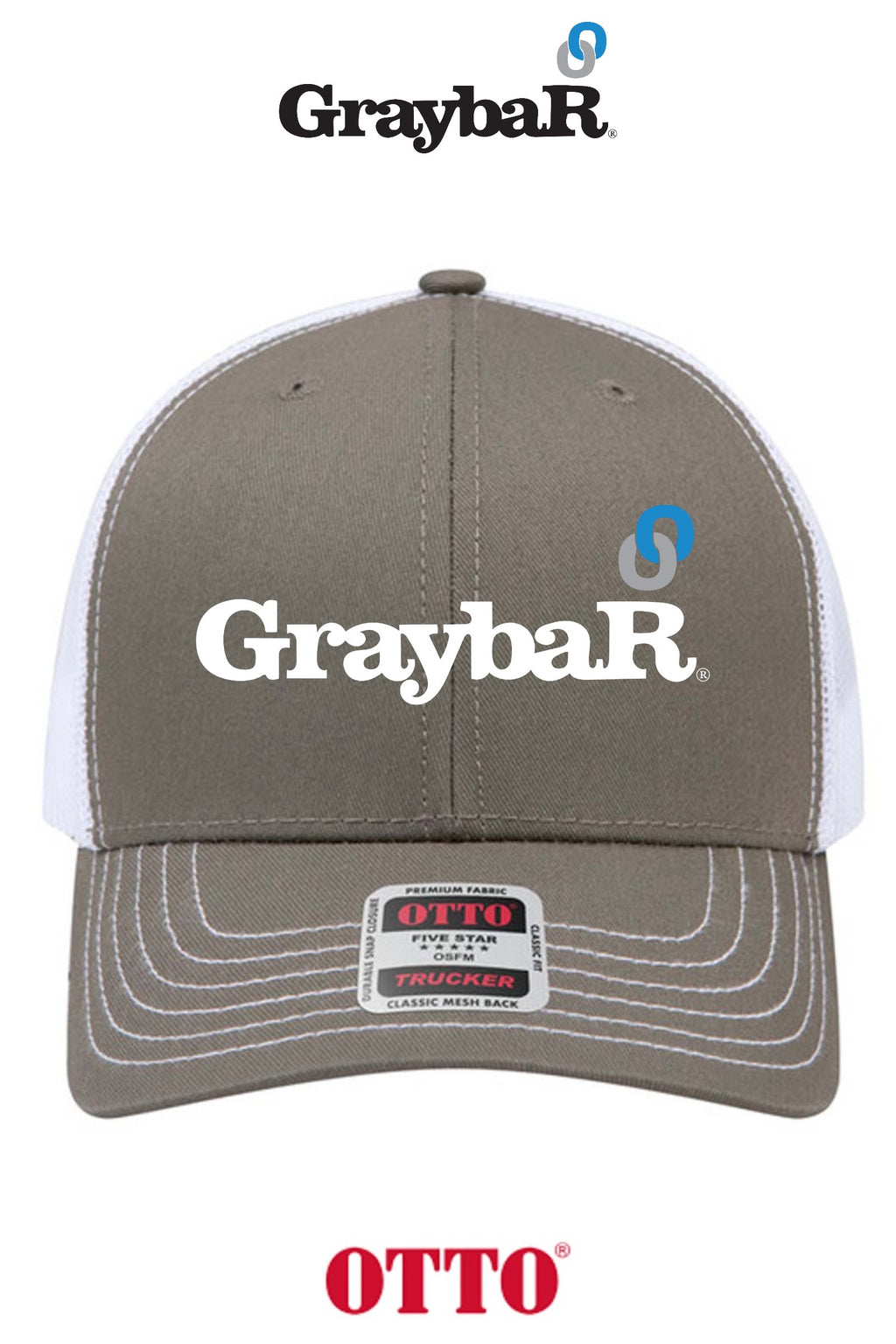 OTTO CAP® 6 Panel Mid Profile Mesh Back Trucker Hat