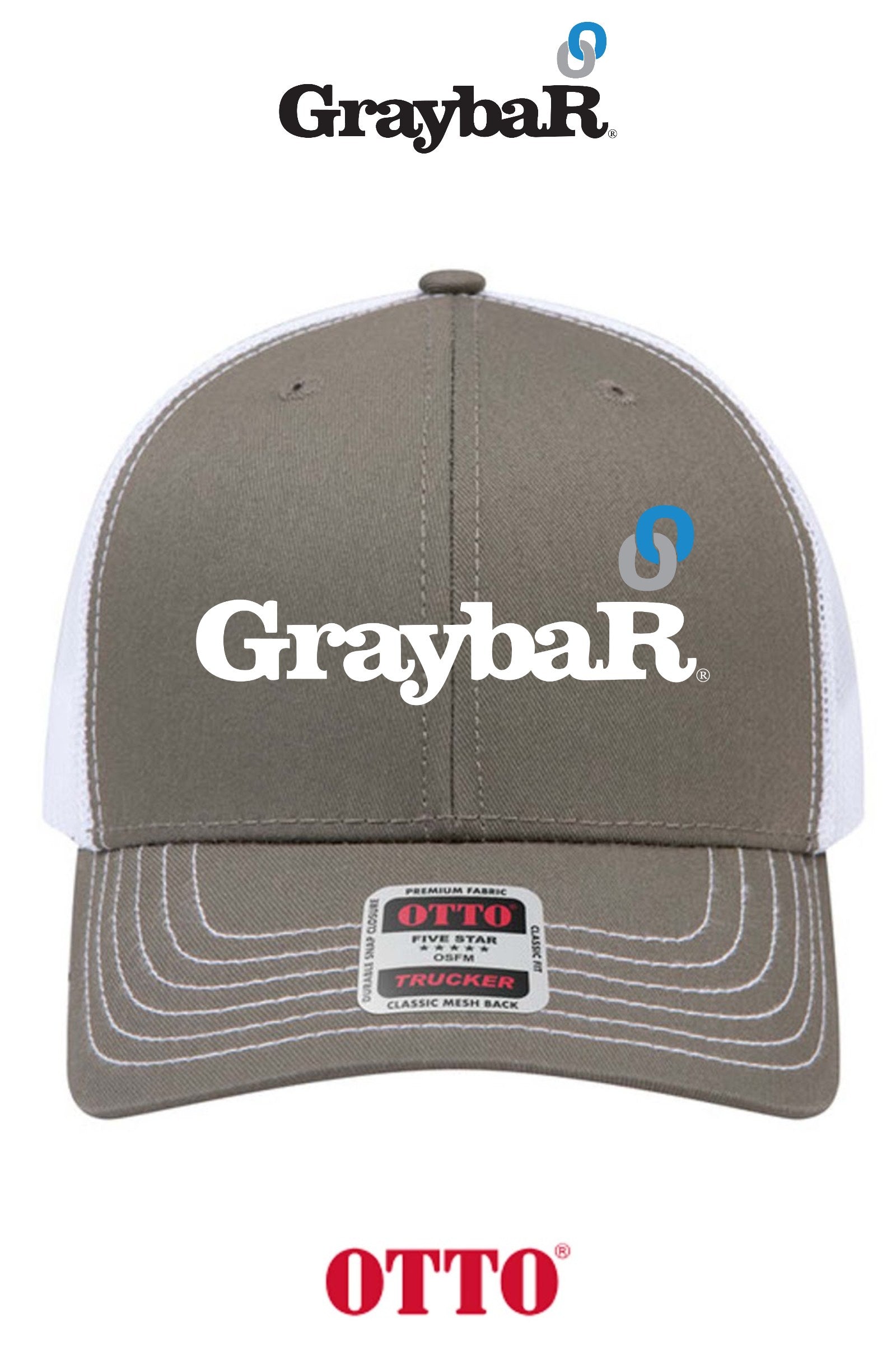 OTTO CAP® 6 Panel Mid Profile Mesh Back Trucker Hat