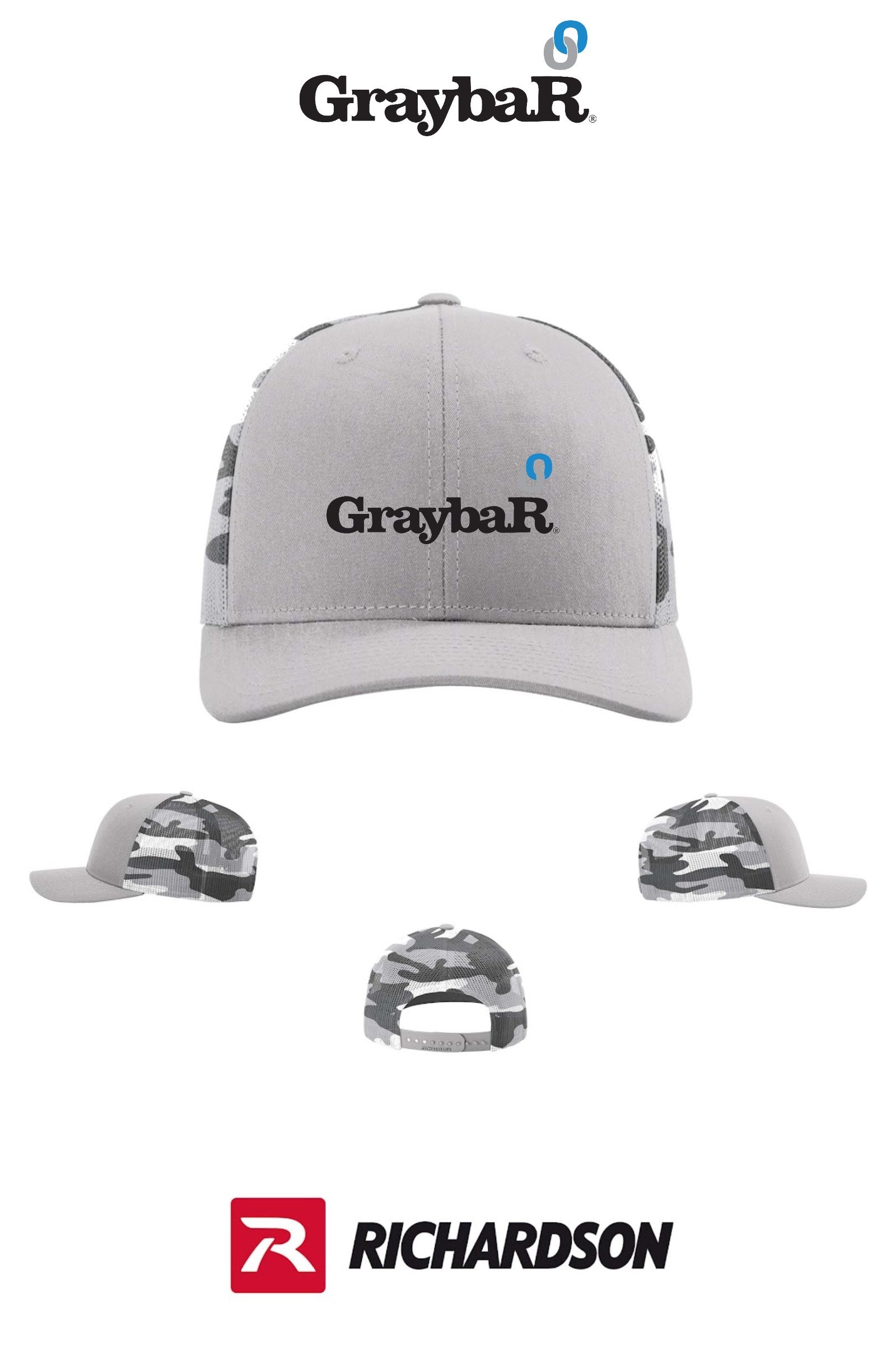 Richardson 112PM Printed Mesh Trucker
