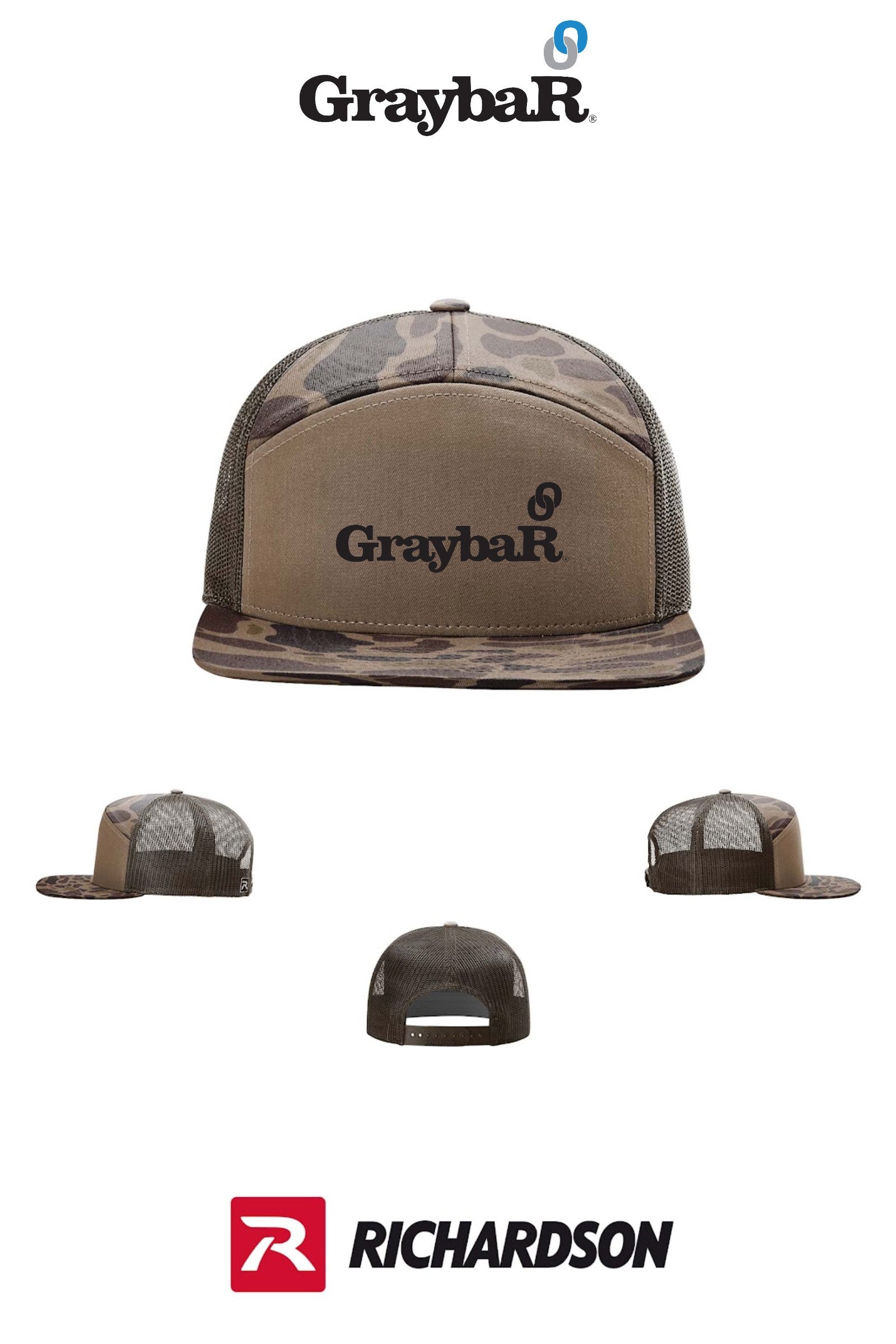 Richardson 168P Printed Seven-Panel Trucker