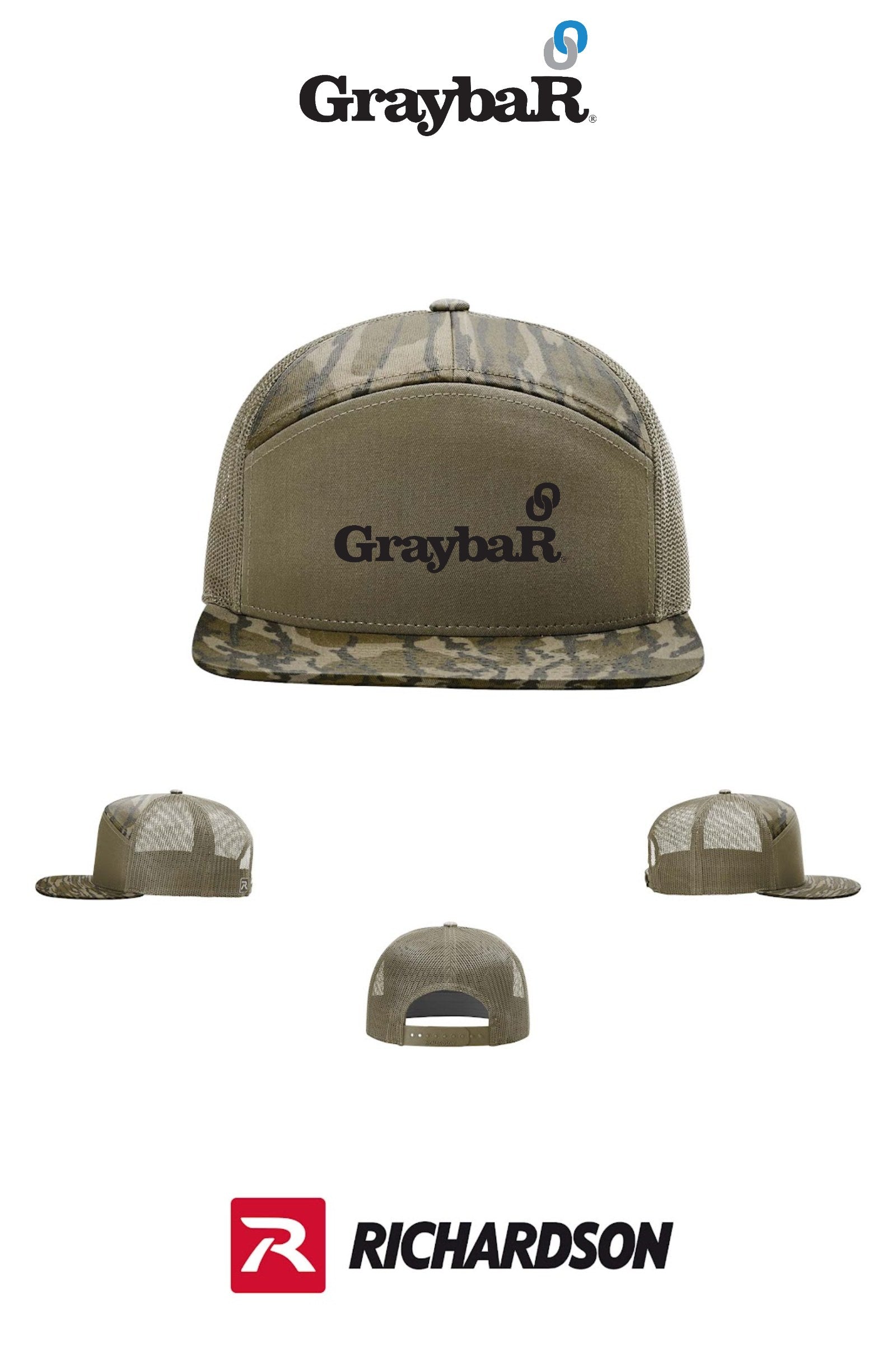 Richardson 168P Printed Seven-Panel Trucker