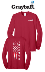 America 250 Port & Co™ Long Sleeve Core Blend Tee - Freedom FULL FLAG