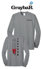 America 250 Port & Co™ Long Sleeve Core Blend Tee - Freedom FULL FLAG