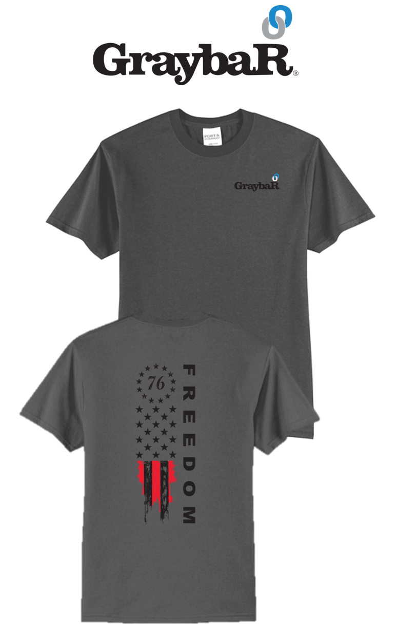 America 250 Port & Co™ Core Blend Tee - Freedom FULL FLAG