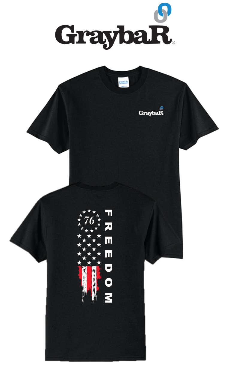 America 250 Port & Co™ Core Blend Tee - Freedom FULL FLAG