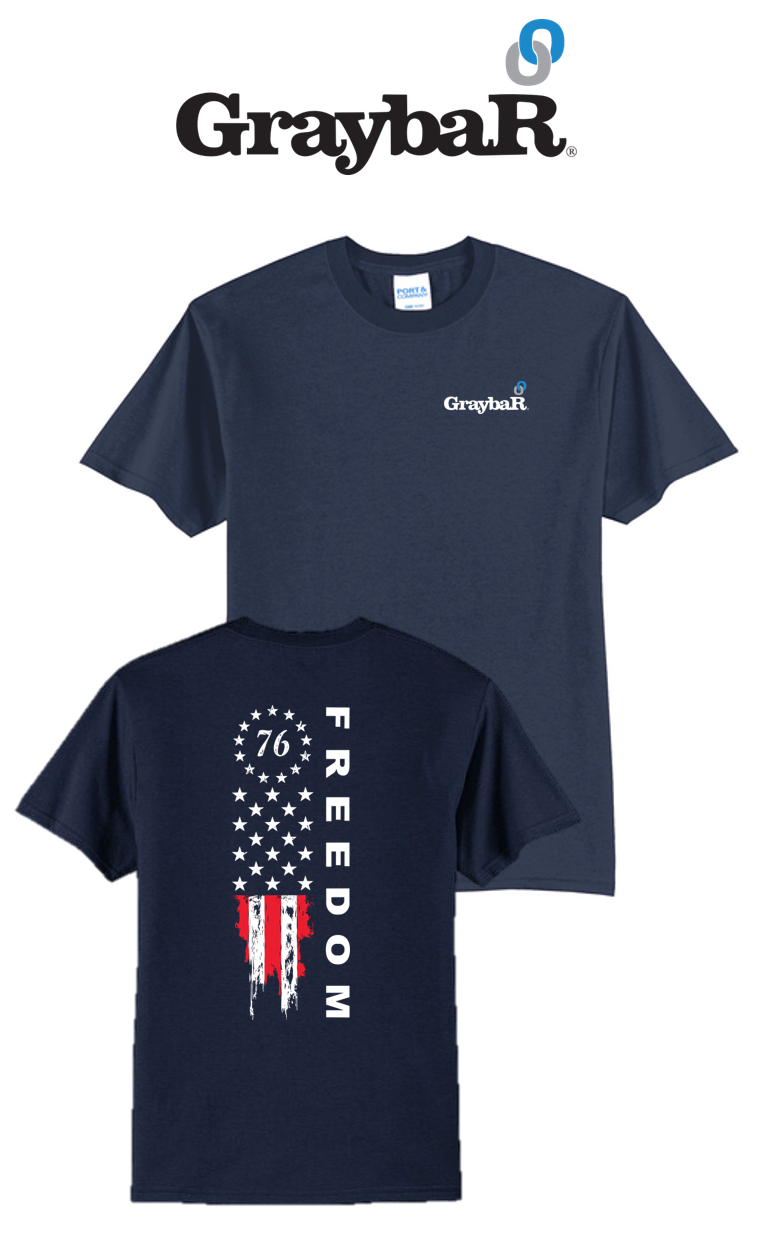 America 250 Port & Co™ Core Blend Tee - Freedom FULL FLAG