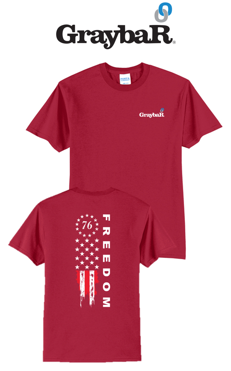 America 250 Port & Co™ Core Blend Tee - Freedom FULL FLAG