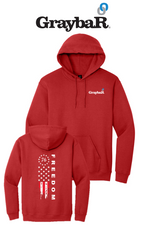 America 250 Port & Co™ Core Fleece Pullover Hooded Sweatshirt - Freedom FULL FLAG