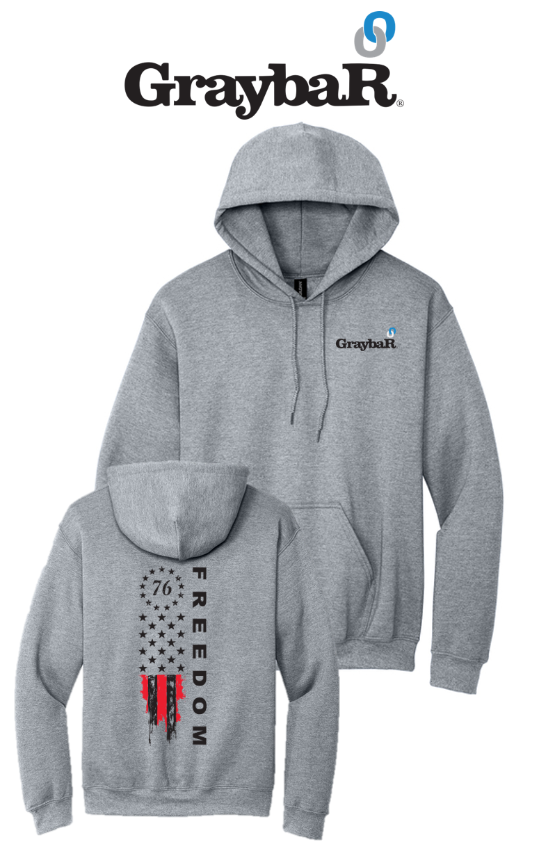 America 250 Port & Co™ Core Fleece Pullover Hooded Sweatshirt - Freedom FULL FLAG
