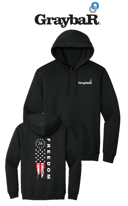 America 250 Port & Co™ Core Fleece Pullover Hooded Sweatshirt - Freedom FULL FLAG