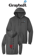 America 250 Port & Co™ Core Fleece Pullover Hooded Sweatshirt - Freedom FULL FLAG