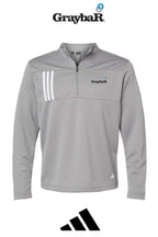 Adidas Men's 3-Stripes Double-Knit Quarter-Zip Pullover