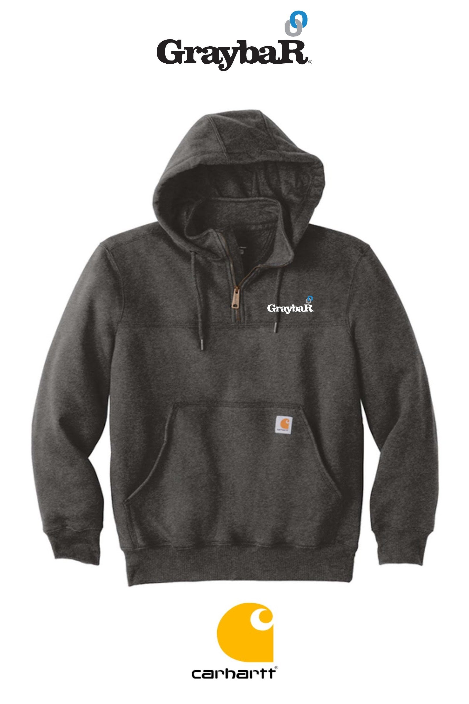 Carhartt® Rain Defender® Paxton Heavyweight Hooded Zip Mock Sweatshirt
