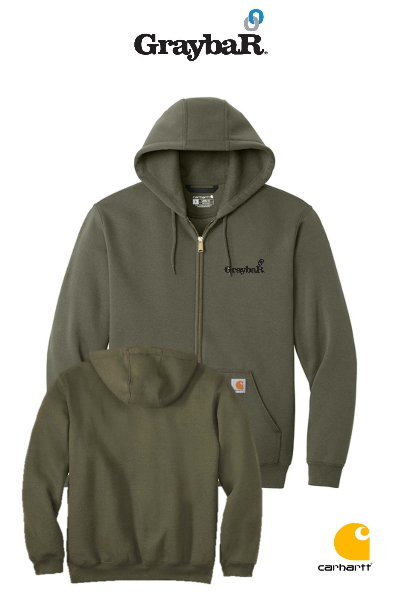 Carhartt® Midweight Hooded Zip-Front Sweatshirt