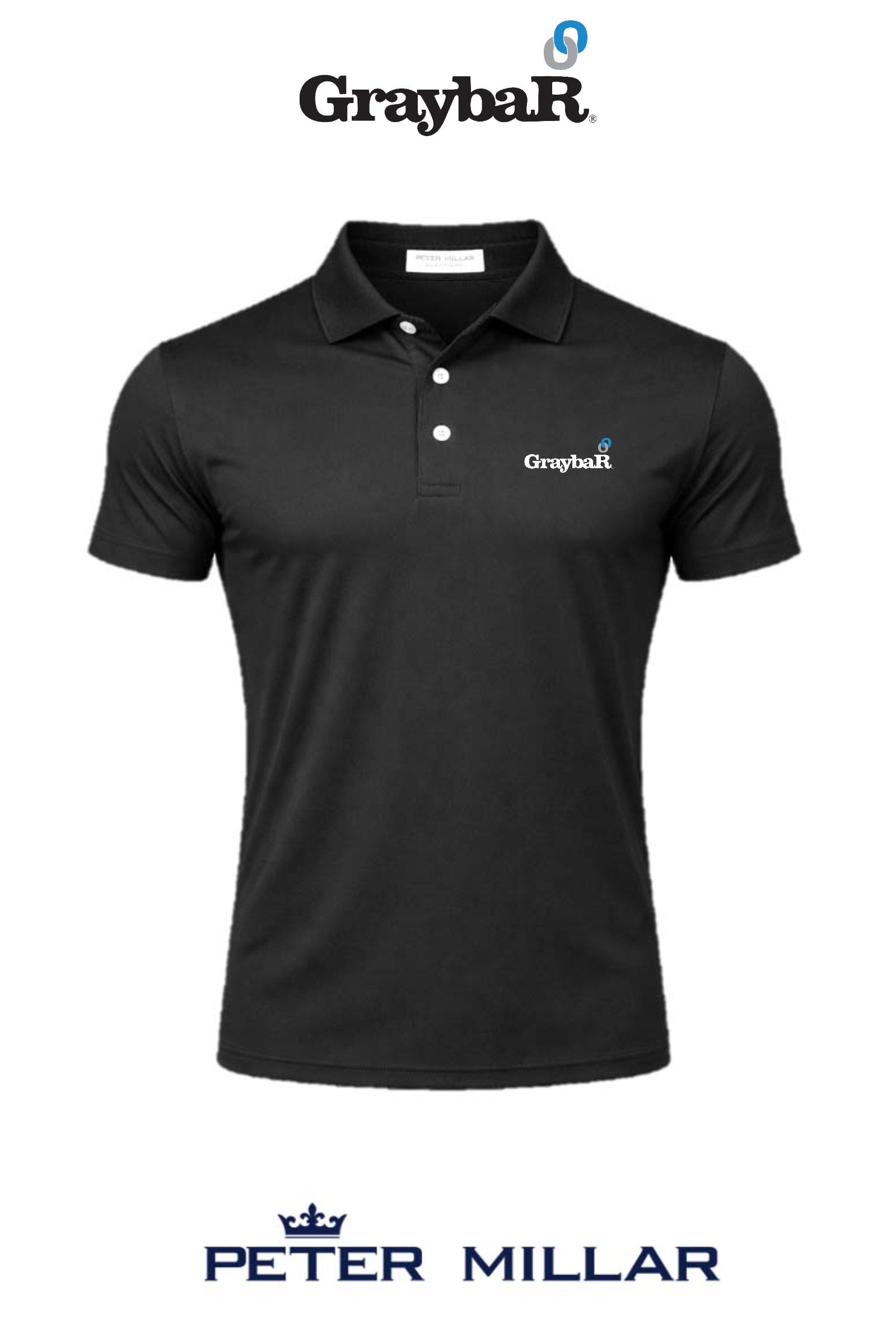 Peter Millar Men's Solid Performance Polo - Self Collar