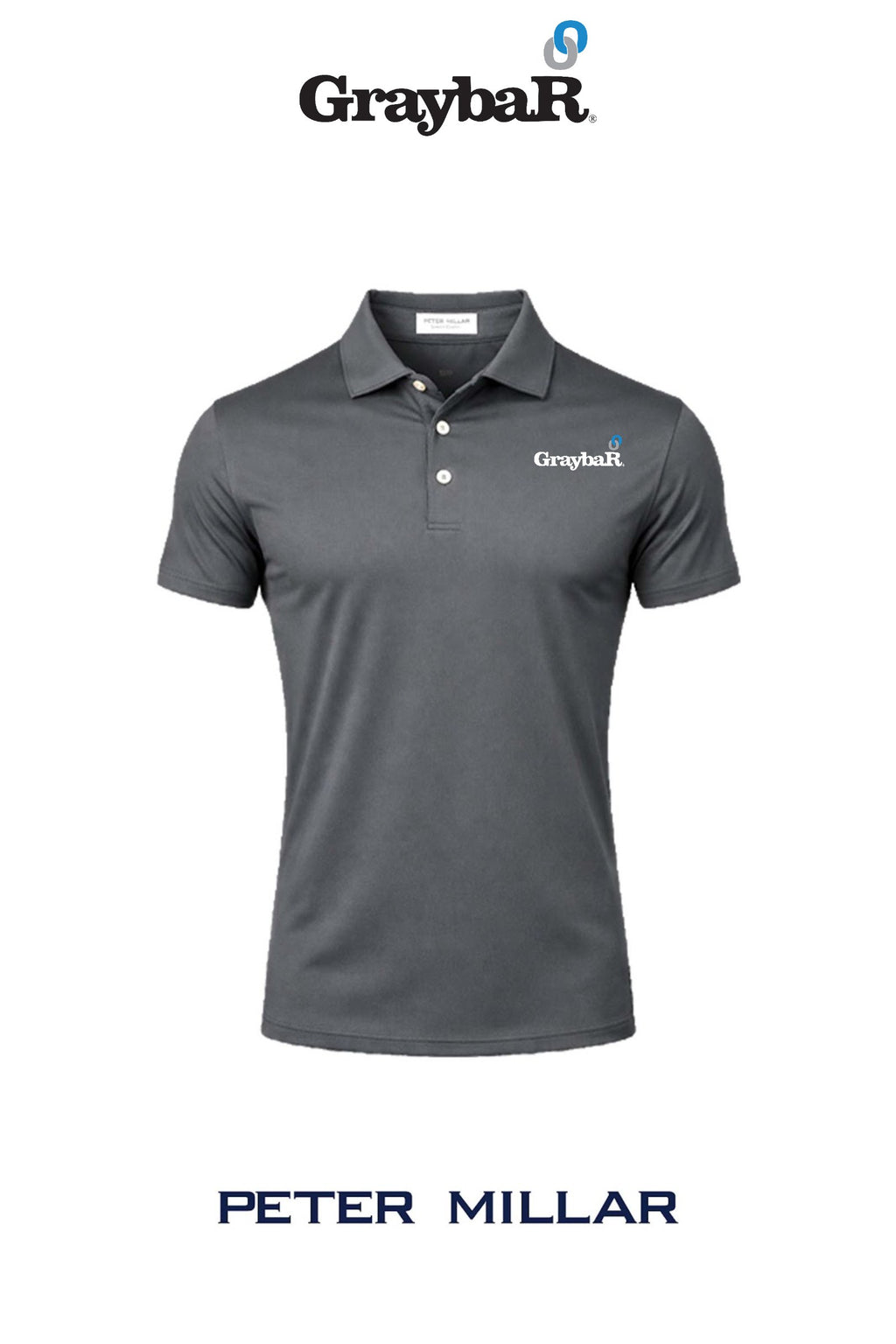 Peter Millar Men's Solid Performance Polo - Self Collar