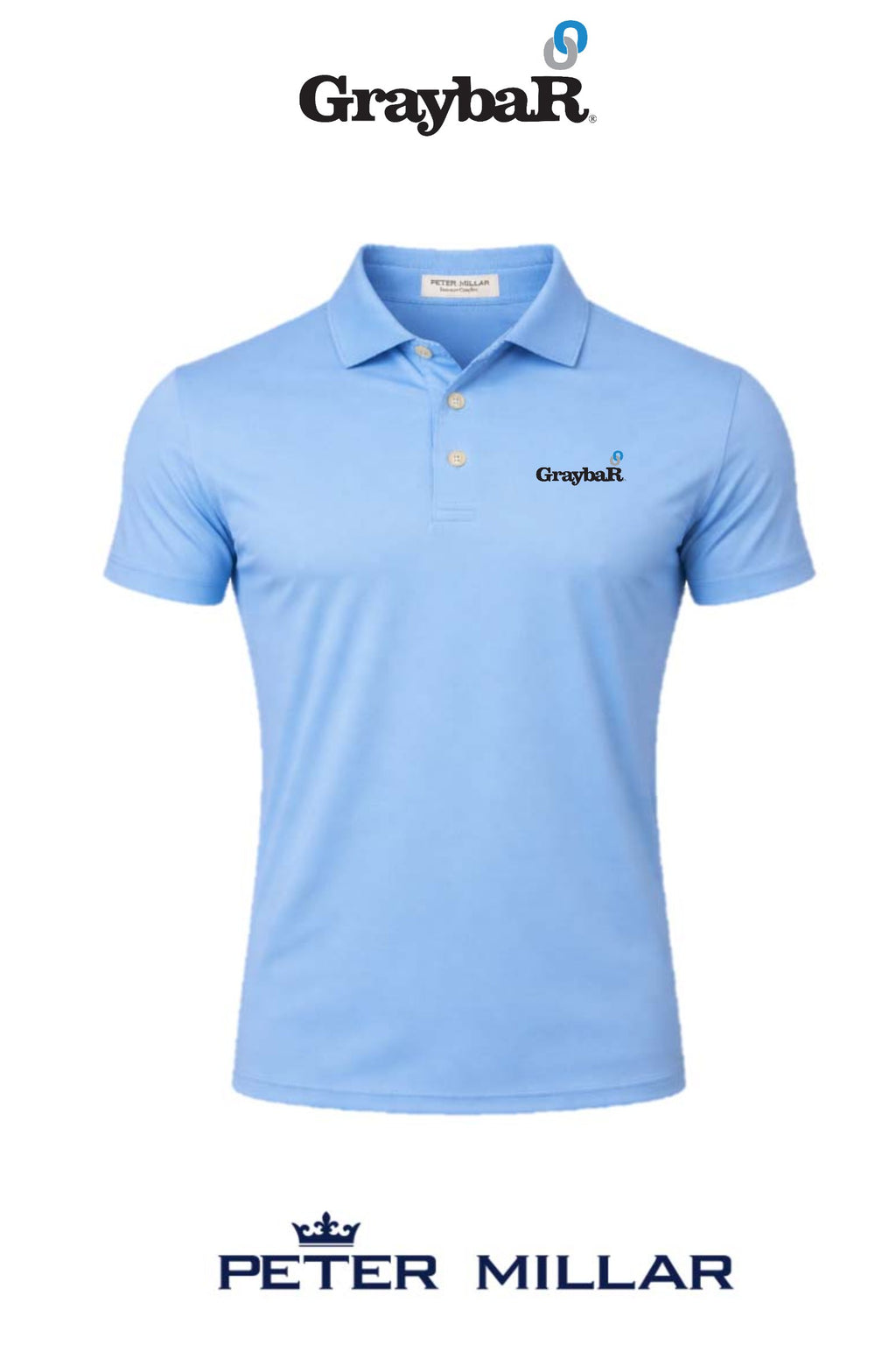 Peter Millar Men's Solid Performance Polo - Self Collar