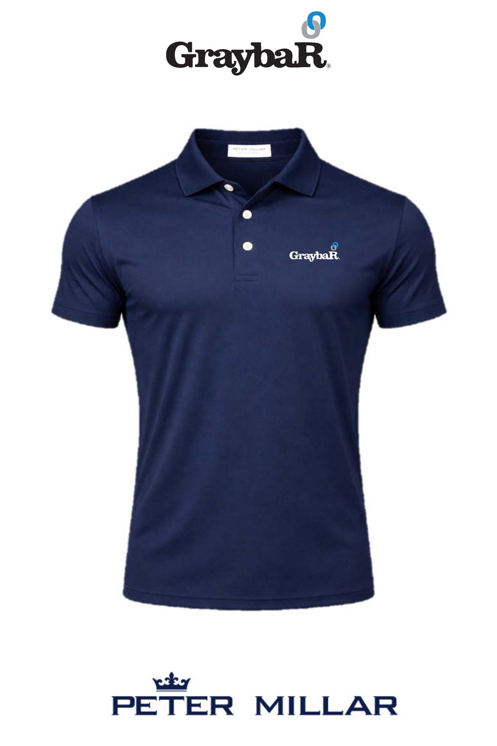 Peter Millar Men's Solid Performance Polo - Self Collar