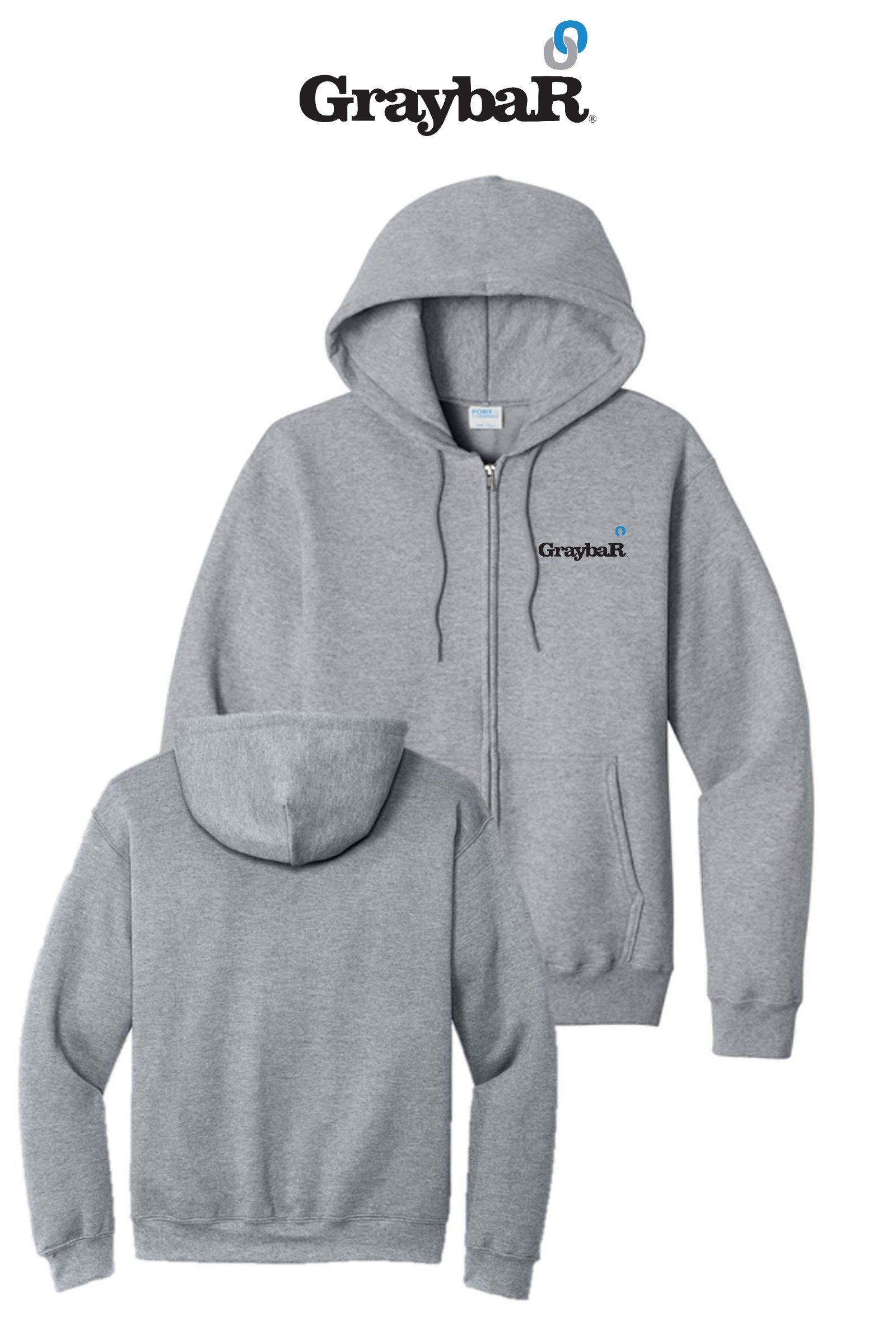Port & Co™ Core Fleece Full-Zip Hooded Sweatshirt