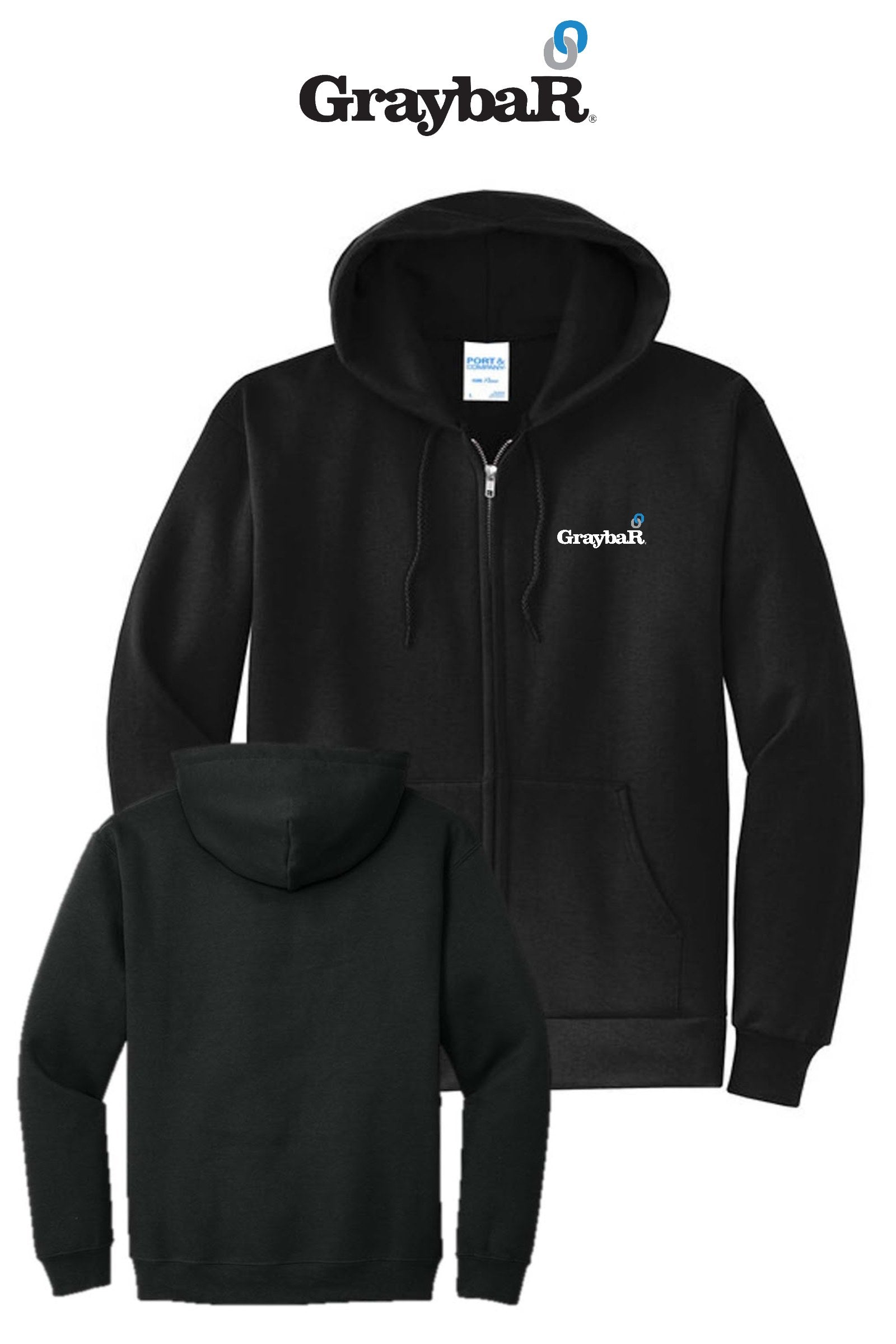 Port & Co™ Core Fleece Full-Zip Hooded Sweatshirt