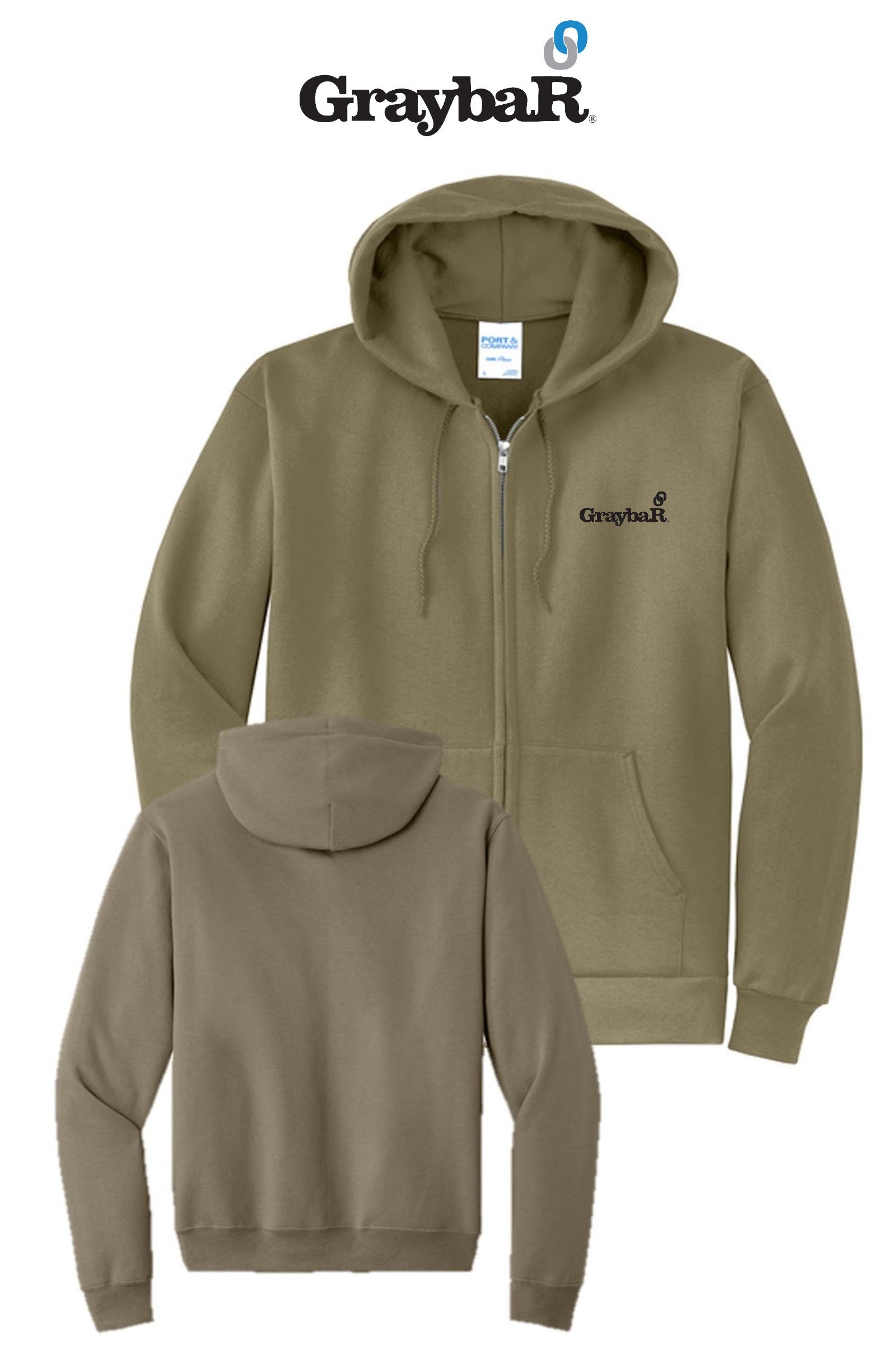 Port & Co™ Core Fleece Full-Zip Hooded Sweatshirt
