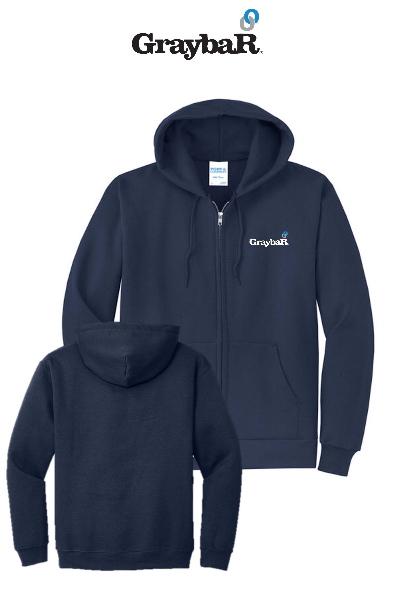 Port & Co™ Core Fleece Full-Zip Hooded Sweatshirt