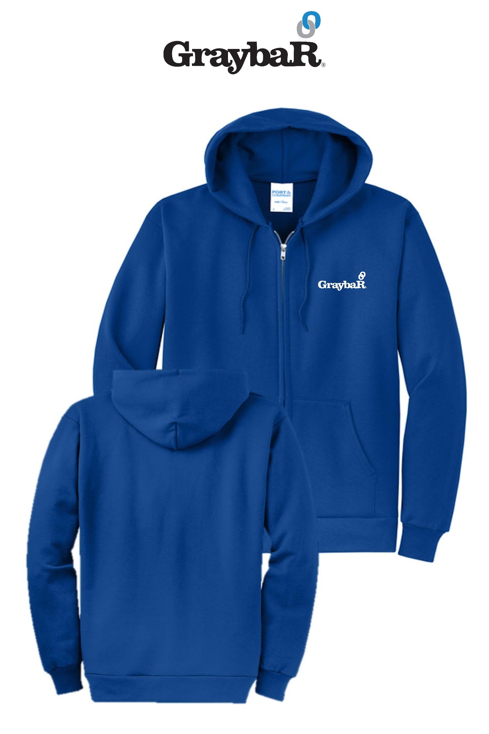 Port & Co™ Core Fleece Full-Zip Hooded Sweatshirt